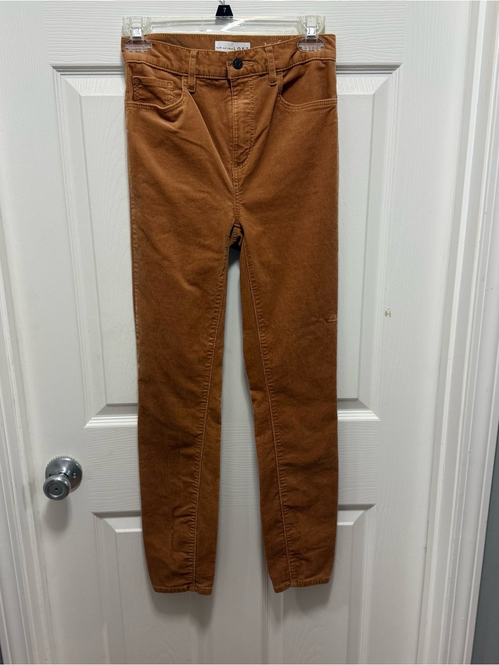 LOFT Slim Corduroy High-Rise Pants in Chestnut